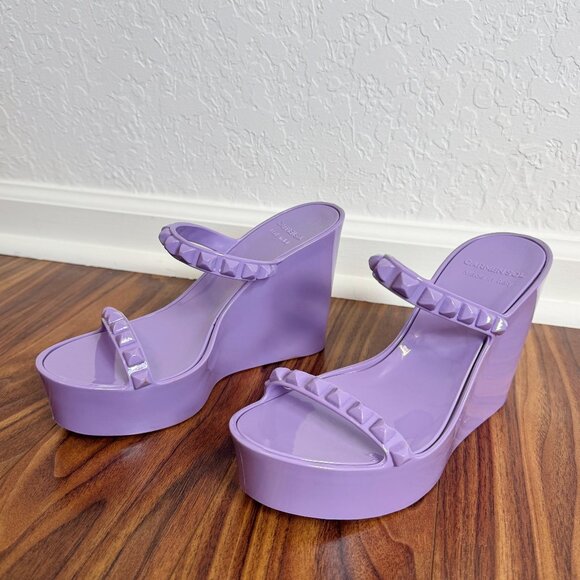Carmen Sol Purple Tonino Platform JellyWedge Sandals - Picture 4 of 13